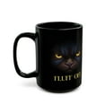 thumbnail image 4 of Sarcastic Halloween Black Cat Ceramic Black Mug (11oz, 15oz), 4 of 5