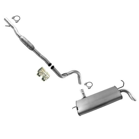 Exhaust Middle Resonator & Muffler For 2012-2017 Jeep Wrangler 3.6L 4 Doors