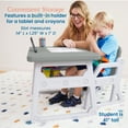 thumbnail image 5 of ECR4Kids Toddler Plus Desk and Chair Set, Childrens Furniture, Grey/Light Grey, 2-Piece, 5 of 9