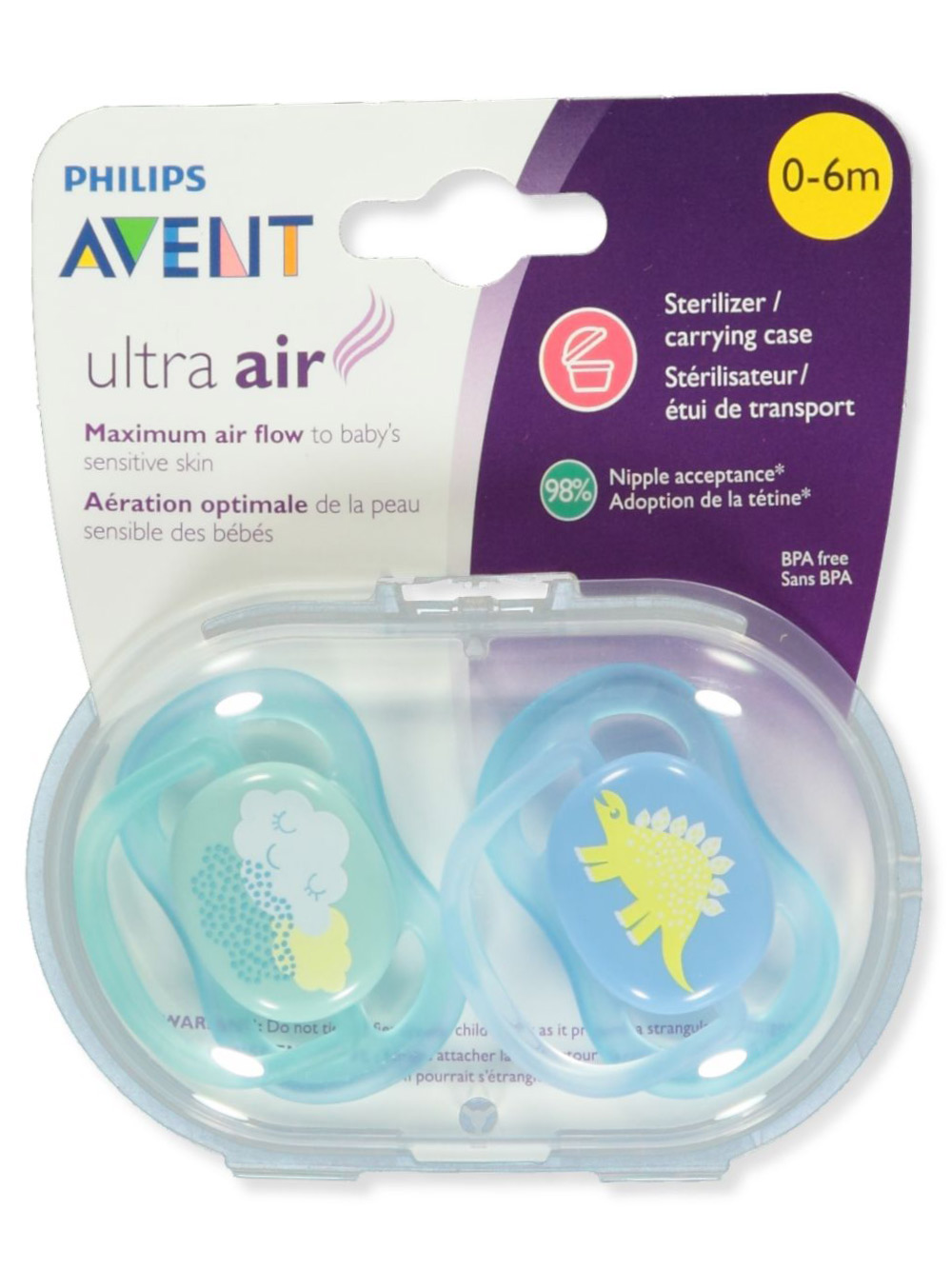 Avent 2Pack Orthodontic Ultra Air Pacifiers