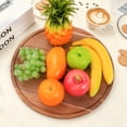 thumbnail image 3 of Round Wood Tray, Wooden Serving Tray, Acacia Plates, Appetizer Charcuterie Board, Tray Organizer for Kitchen/Countertop, 11.8 x 11.8 x 0.8 inch, 3 of 7