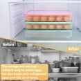 thumbnail image 5 of 2 Pack Egg Holder for Refrigerator,Happon Egg Containers with Lid,Large Plastic Egg Tray Carrier for Fridge Kitchen,Stackable Refrigerator Egg Holder Fits 24 Eggs, 5 of 7