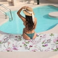 thumbnail image 7 of GZHJMY Beach Towel for Women Girls, Vintage Pink Flower Bath Towel, Oversized Lightweight Sport Towel, 31x63 Inch, 7 of 7
