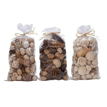 DecMode Assorted Natural Bag Sculpture - Set of 3