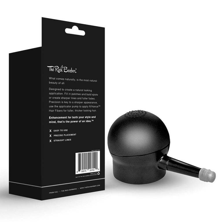 The Rich Barber® N’Hance Hair Fibers Professional Applicator | Hair Fiber Applicator Pump | Spray Accessory For Crisp Hairlines, A Thicker Beard & Styling