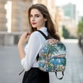 thumbnail image 6 of FORMRS Mini Backpack Purse for Women Travel Daypack Casual Shoulder Bag, Purple Seaside, 6 of 7
