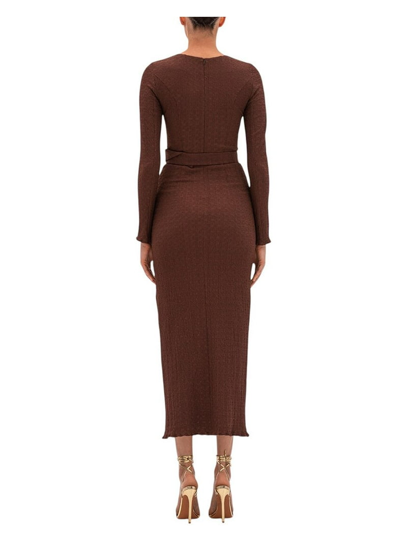 BGL womens Midi Dress, 14, Brown - Walmart.com