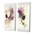 thumbnail image 3 of Designart "Movement in Deep Purple I" Abstract Geometric Wall Art Set Of 2 - Purple Geometric Gallery Wall Set For Home Decor, 3 of 6
