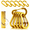Golden 13 Pcs set, variant on Aluminum Carabiner Clips - 13/Pcs Set D-Ring Keychain Hooks with Survival Whist, forCamping, Hiking, Key Organization & Outdoor Gear