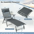 thumbnail image 2 of Gymax 2PCS Patio Lounge Chair Rustproof Aluminum Folding Chaise w/ Adjustable Backrest & Footrest, 2 of 10
