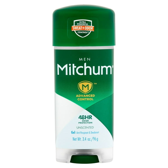 Mitchum Men Gel Antiperspirant Deodorant, Unscented, 3.4 oz