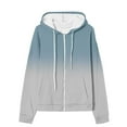 thumbnail image 5 of Women's Fashion Casual Hooded Sweatshirt Solid Color Long Sleeve Zip Up Hoodies Loose Lightweight Jacket with Pockets Navy XXL, 5 of 5