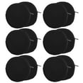 thumbnail image 1 of Aspire 12-Pack Black Round Canvas Coin Purses, 4 x 4 Inch Circle Earbud Pouch, 1 of 6