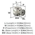 thumbnail image 4 of Amerock Chalice 1-1/4 inch (32mm) Diameter Satin Nickel Cabinet Knob, 25 Pack, 4 of 4
