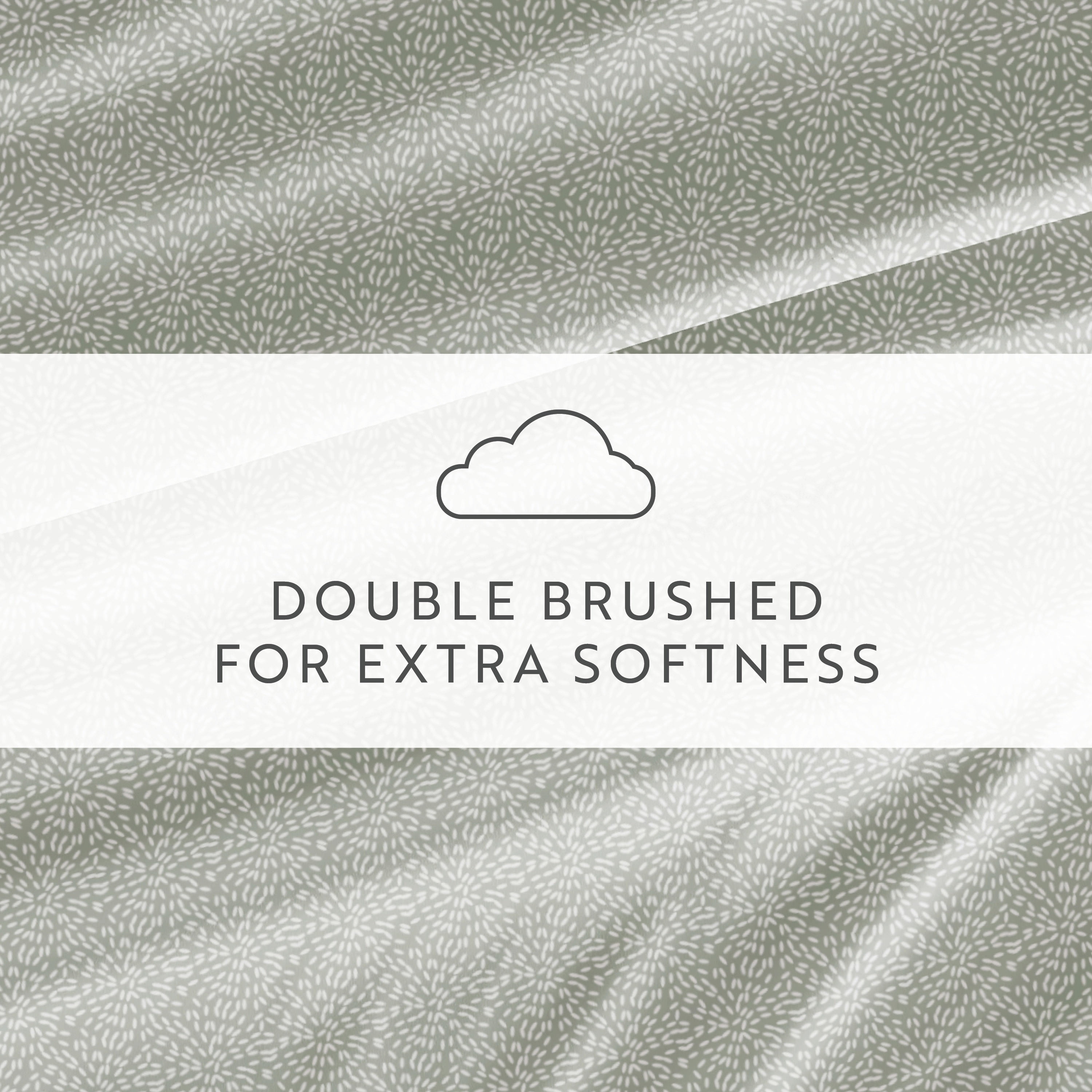 Noble Linens 4 Piece Green Mist Modern Circles Patterned Sheet Set, Twin