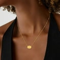 thumbnail image 3 of Women's Gold Plated/Silver Initial Letter Necklaces with Embossed Belt Buckle Stylish Initial Necklaces for Women, 3 of 7