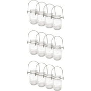 Pint Sized Glass Mason Jars with Hanger Handles Set of 12