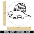 thumbnail image 2 of Wary Dimetrodon Dinosaur with Dorsal Sail Fin Self-Inking Rubber Stamp Ink Stamper - Sky Blue Ink - Medium 1 Inch, 2 of 7