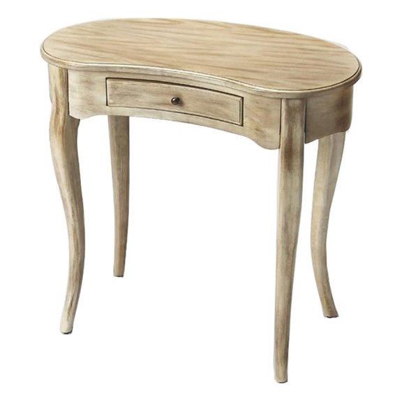Beaumont Lane Transitional Hardwood Solids Writing Desk in Gray