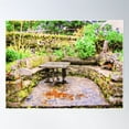 thumbnail image 2 of Serene Garden Patio With Stone Seating And Lush Greenery Poster Wall Art, Modern Wall Decor For Living Room Bedroom, 12x18 UNFRAMED, 2 of 3