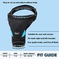 thumbnail image 2 of Shoulder Brace for Women and Men - Support for Torn Rotator Cuff, AC Joint Pain Relief and Dislocated Shoulder. Compression Sleeve, Arm Immobilizer Wrap, Stability Strap + Free Extension, Left-Right, 2 of 5
