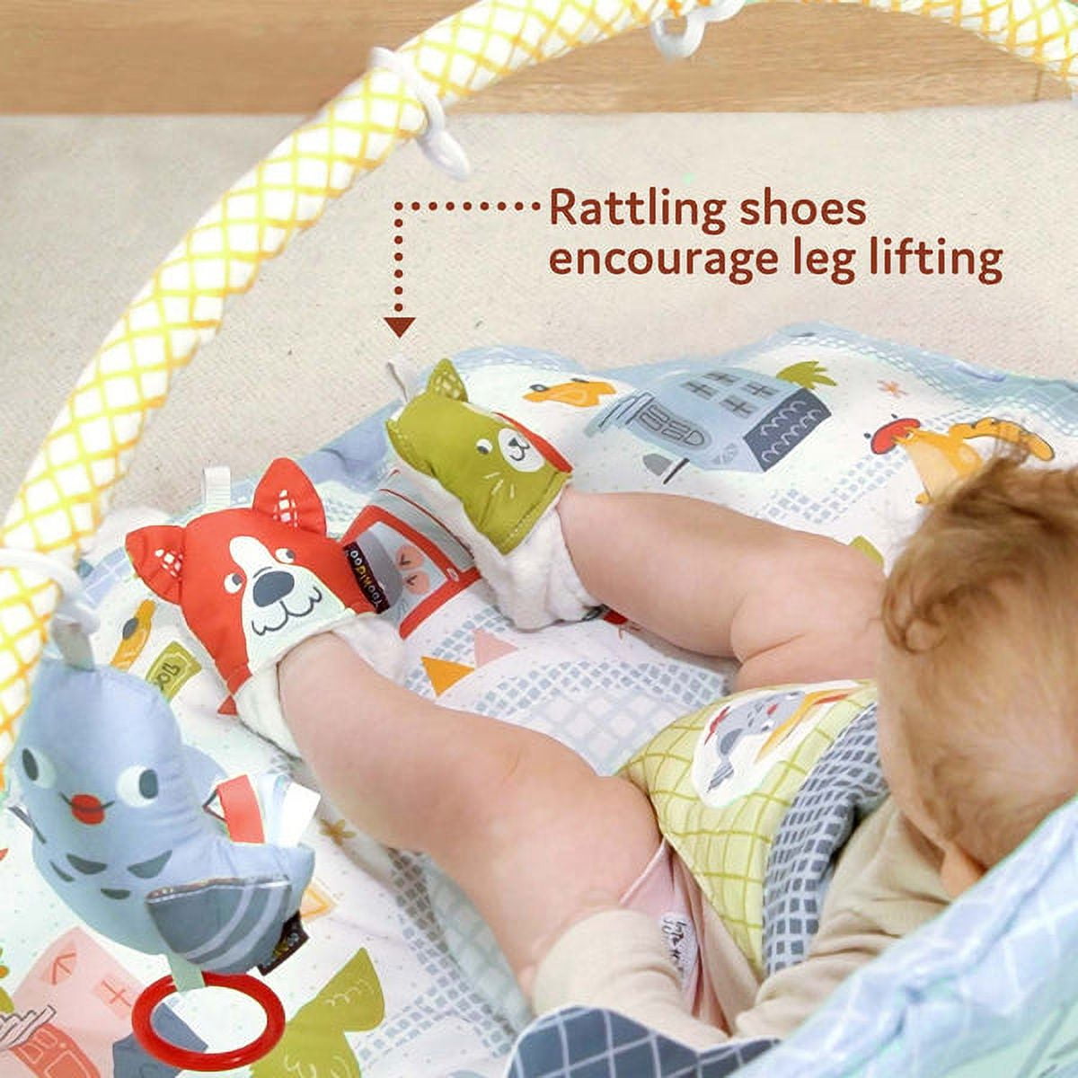 Yookidoo Baby Gym Urban Lay to sit-Up Playmat 3-in-1 Newborn Activity Center