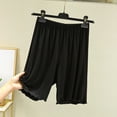 thumbnail image 2 of Tranfacy Women Summer Pajamas Shorts Solid High Waist Five Point Bottom Thin Daily Outer and Indoor Home Loungewear, 2 of 5