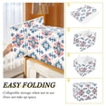 thumbnail image 2 of Yayeee Collapsible Cube Storage Bin with Lid Fabric Closet Decorative Basket with Handles, Navy Blossom Mosaic, 2 of 7