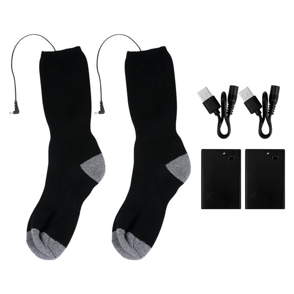 Mutmorningal USB Heated Socks 1 Pair Electric Foot Warmers Thermal Heated Stockings for Cold Weather