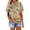 Multicolor 1, variant on MEICHEN Women's Casual Printed Round Neck Top Short Sleeved T Shirt Summer Fashion Clothing for Women