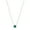 Emerald, variant on Genuine Swiss Blue Topaz And CZ Necklace in Sterling Silver, Adult Female