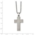 thumbnail image 3 of Collier Croix Laser Poli en Acier Inoxydable 22 Po, 3 of 3