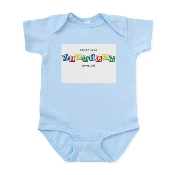 CafePress - Michigan Infant Bodysuit - Baby Light Bodysuit, Size Newborn - 24 Months