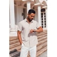 thumbnail image 2 of COOFANDY Mens Button Down Short Sleeve Shirt Casual Summer Stretch Dress Shirts Wrinkle Free, 2 of 6