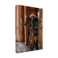 thumbnail image 4 of Canvas Wall Art - Delene Lambert 'Cowboy Way Too Early' Wall Art for Living Room, Bedroom, or Office Décor by Trademark Fine Art - 22 x 32 Inches, 4 of 4