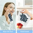 thumbnail image 5 of GZHJMY Turtle Silhouette Cotton Wash Cloths, Facial Cleansing Cloths Super Soft Absorbent Face Hand Towel Fingertip Towel Washcloths Set of 2, 12 x 12 inch, 5 of 6