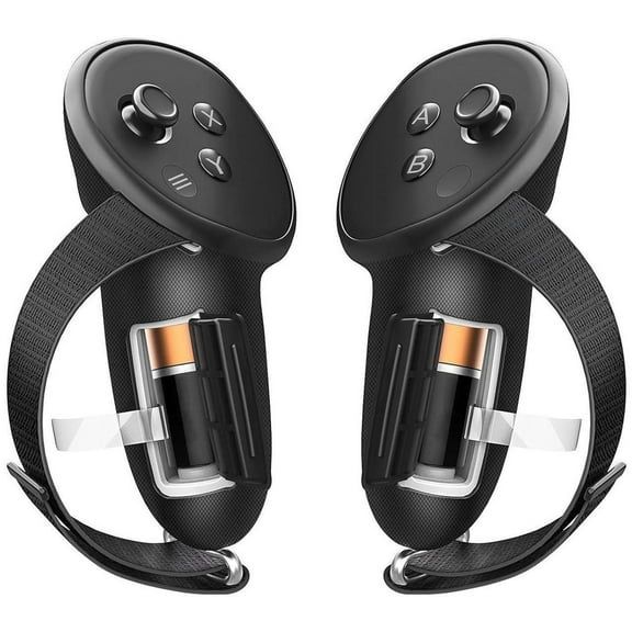 VR Controller Grips Compatible with Oculus/Meta Quest 3S / Quest 3 Accessories, Non-Slip Handle Cover Hand Strap with Battery Opening Cover (Not for Charging Dock)
