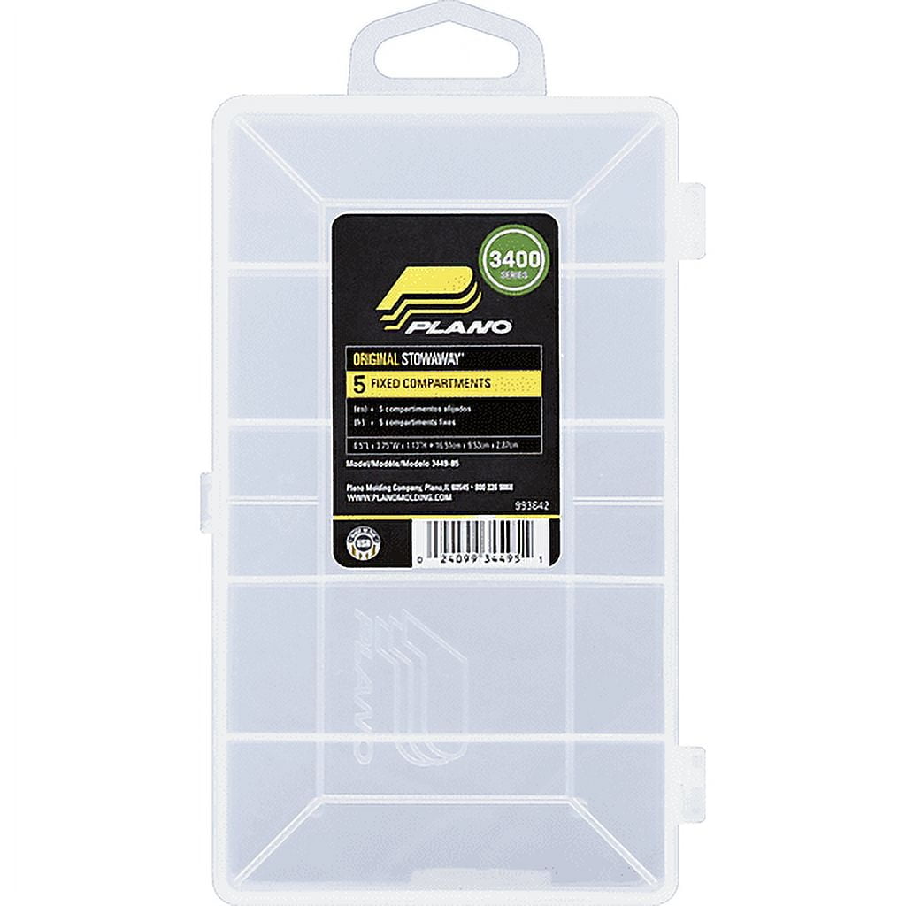 (2 pack) Plano Five-Compartment StowAway 3400 Utility Box, 6.5"L x 4"W x 1.13"H