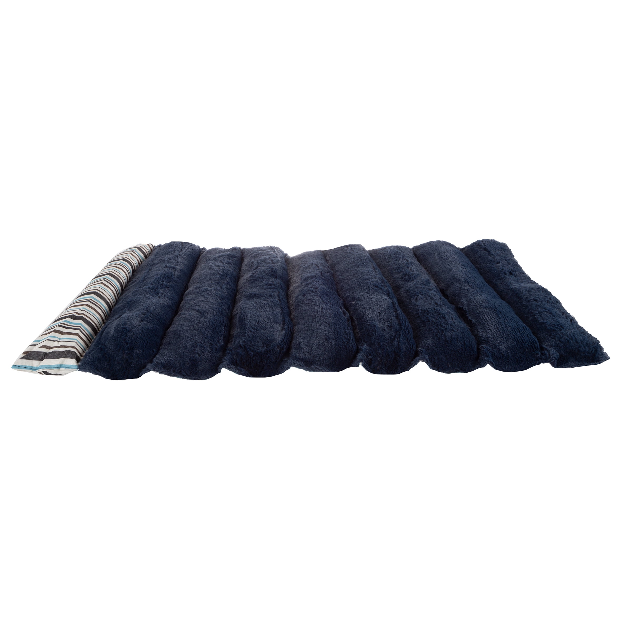 PETMAKER Outdoor Travel Dog Bed 37" x 24" Memory Foam with Carry Handle, Blue Solid