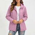 thumbnail image 5 of Paiwinds Spring Fall Women's Lightweight Anorak Jacket Hooded Long Sleeve Full Zip Up Windbreaker Casual Regular Fit Versatile Outerwear Coat for Women, 5 of 7