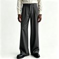 thumbnail image 2 of Men Big Tall 4-Way Stretch Double Pleated Microfiber Business Slacks S-XL, 2 of 7