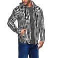 thumbnail image 2 of Honeii Zebra Skin Print Hoodies for Men, Pullover & Full Zip, Breathable Zip up Hoodie, Sweatshirt-Large, 2 of 5