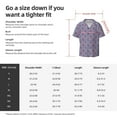 thumbnail image 5 of Lsque Anchors print Men's Cuban Collar Short Sleeve Shirt Summer Beachwear Casual Button Down Fashionable Vacation Leisure Shirt-Medium, 5 of 7