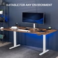thumbnail image 2 of VIVO Electric Dual Motor 71” x 36” Standing Desk, Vintage Brown Top, White Frame, 2 of 8
