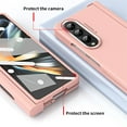 thumbnail image 7 of SaniMore for Samsung Galaxy Z Fold 4 7.6" 2022 Case, Hinge Protcetion Pen Holder Tempered Glass Screen Protector Anti-fall Anti-slip Lightweigh Folding Case for Samsung Galaxy Z Fold 4 5G, Pink, 7 of 7