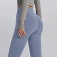 thumbnail image 4 of POIUYTR Women Summer Yoga Pants Casual Workout High Waist Slim Leggings Comfy Stretch Solid Color Trousers, 4 of 5