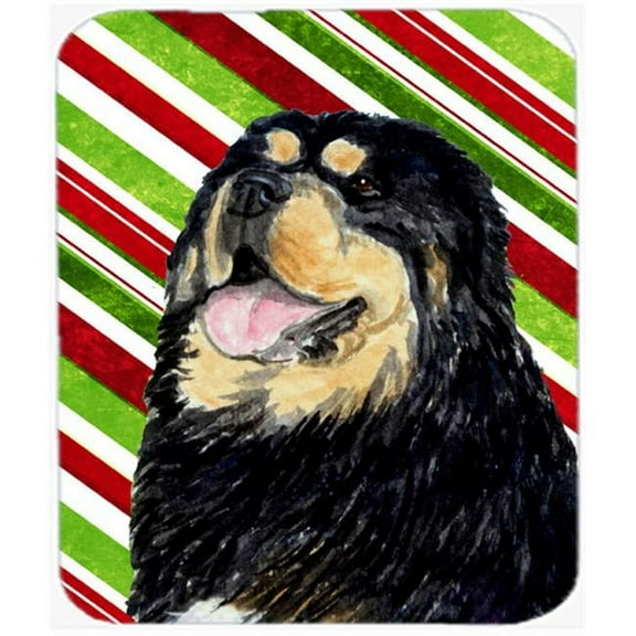 Tibetan Mastiff Candy Cane Holiday Christmas Mouse Pad, Hot Pad Or Trivet