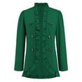 thumbnail image 2 of BYHONG Cardigan d'Hiver Décontracté à Double Boutonnage pour Femmes, Vert m, 2 of 9