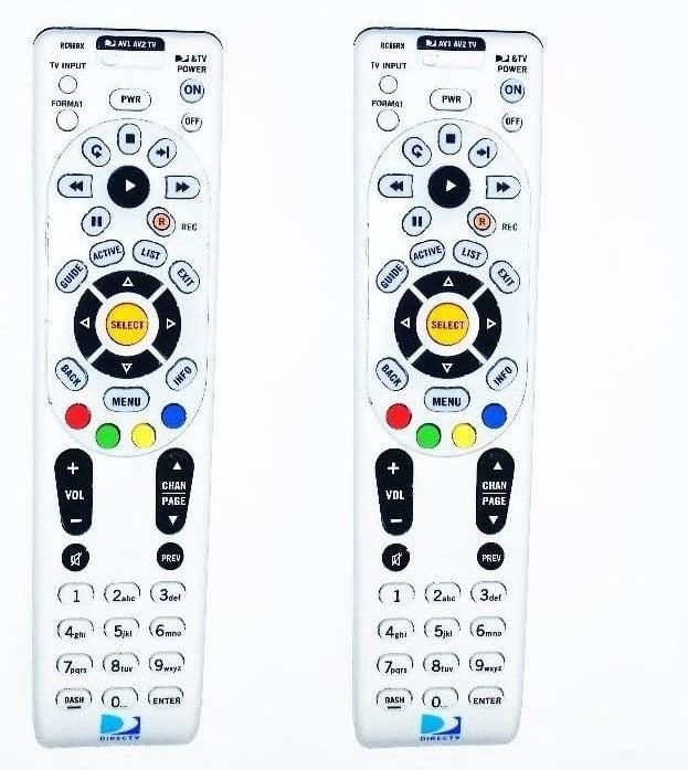 Lot of Two Remote Controls DIRECTV RC66RX RF Universal W/Batteries