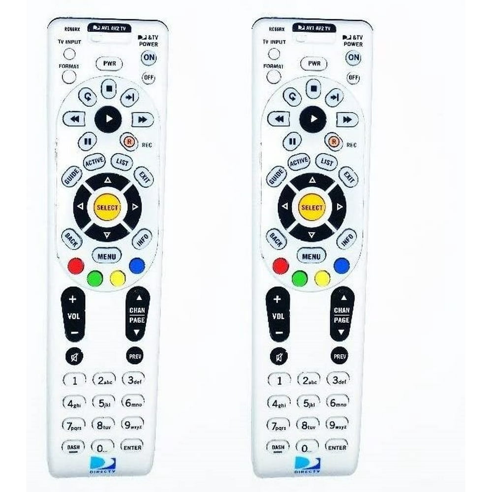 Lot Of Two Remote Controls DIRECTV RC66RX RF Universal Remote Control